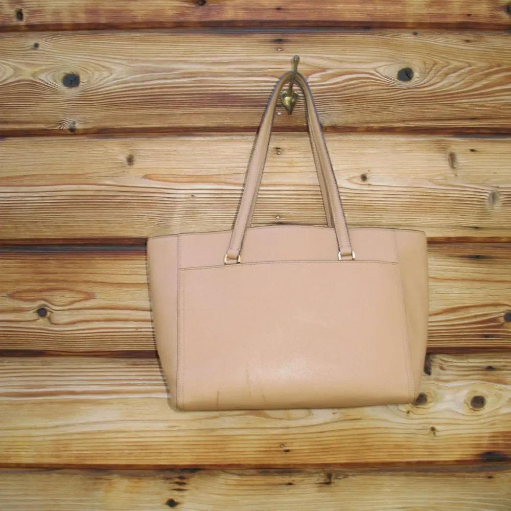 Tory Burch Robinson Small Tan Cardamom Bag Tote